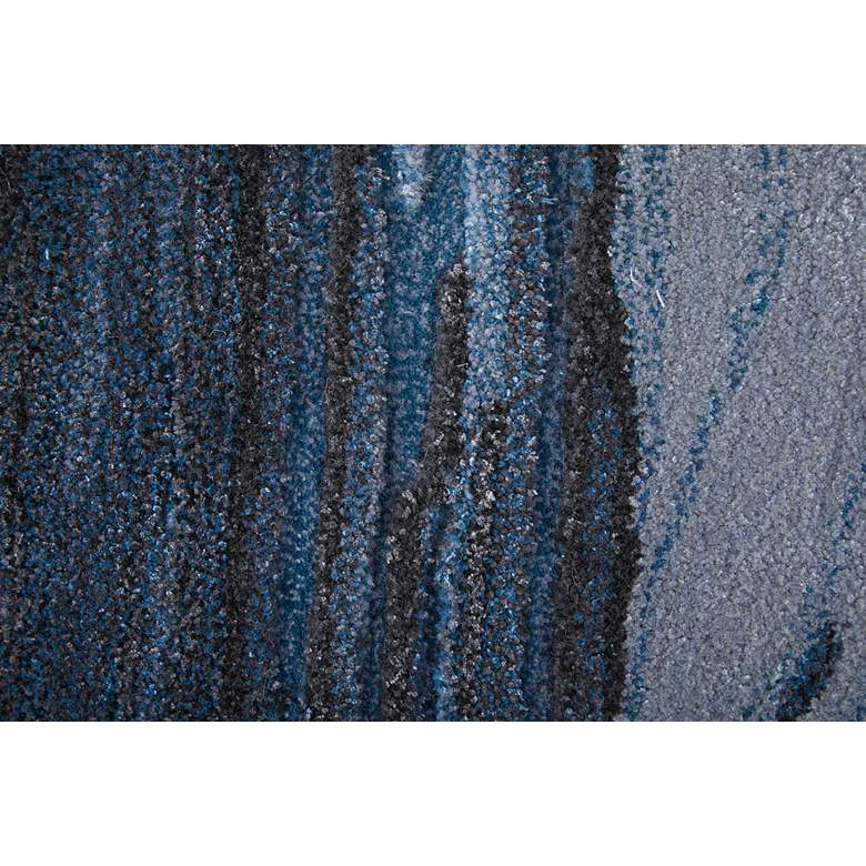Image 6 Kawai Abstract Hand Tufted Blue Area Rug 4' x 6' more views