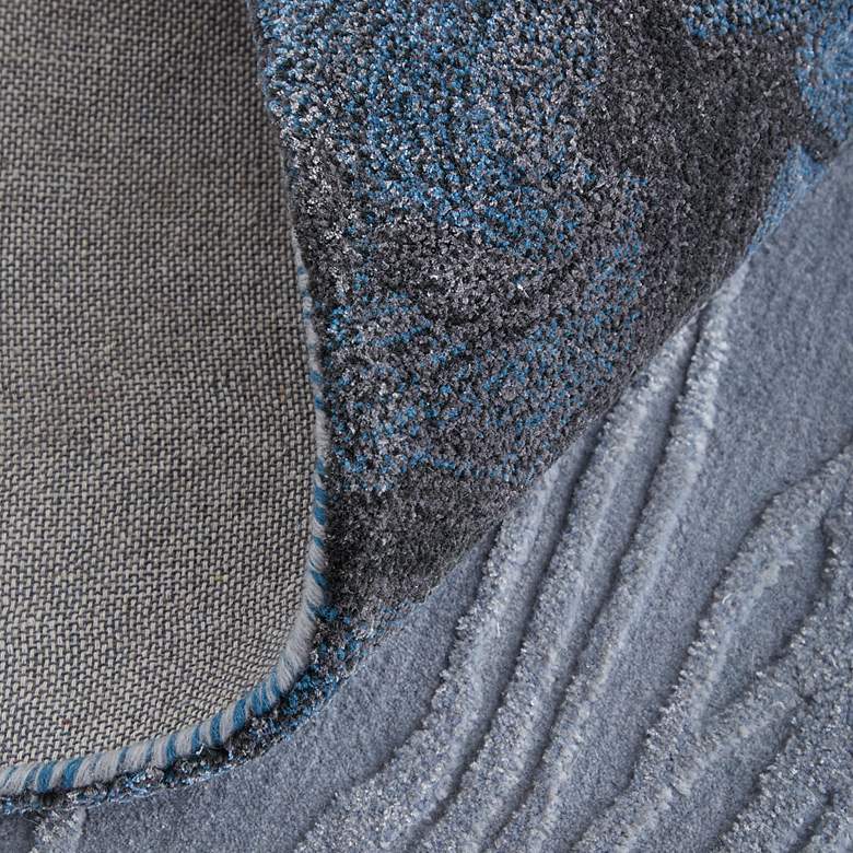 Image 7 Kawai Abstract Hand Tufted Blue Area Rug 4' x 6' more views