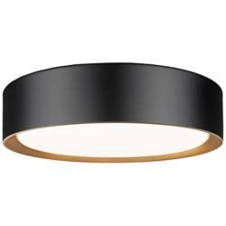 Kawan 12" Wide Matte Black LED Ceiling Light