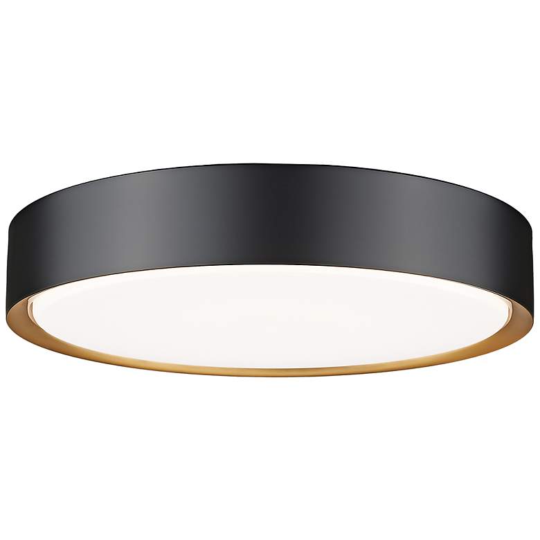 Image 2 Kawan 16" Wide Matte Black and Modern Gold LED Ceiling Light