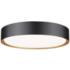 Kawan 16" Wide Matte Black and Modern Gold LED Ceiling Light