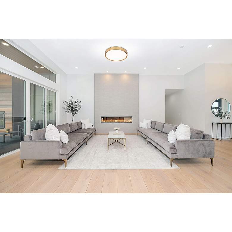 Image 3 Kawan 20" Wide Modern Gold LED Ceiling Light more views