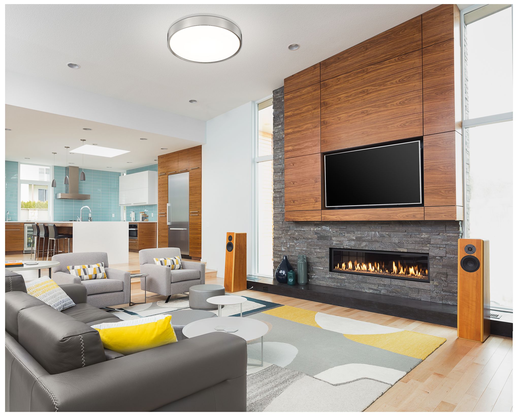 Image 2 Kawan by Z-Lite Brushed Nickel LED 20 inch 1 Light Flush Mount more views