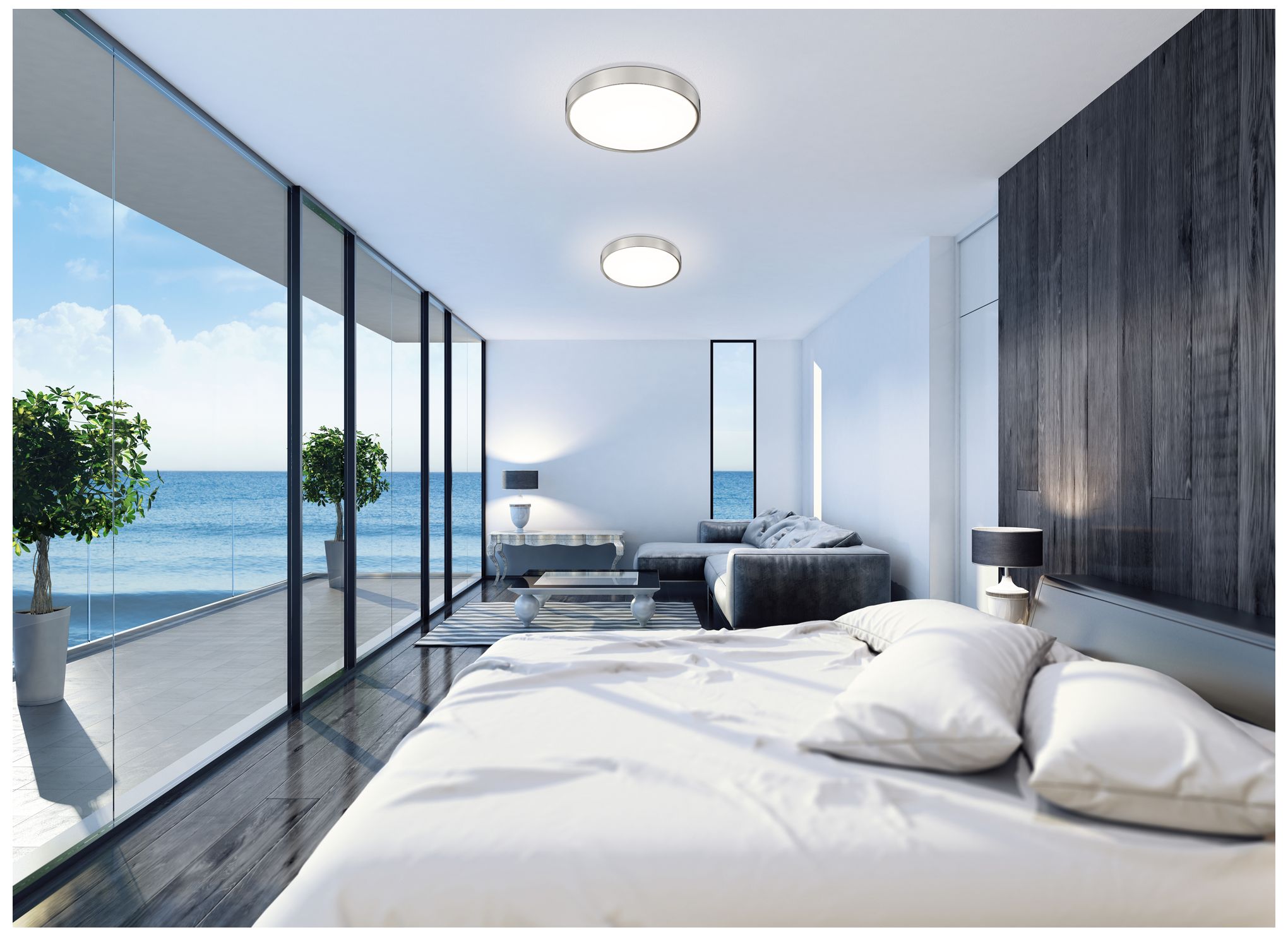 Image 3 Kawan by Z-Lite Brushed Nickel LED 20 inch 1 Light Flush Mount more views