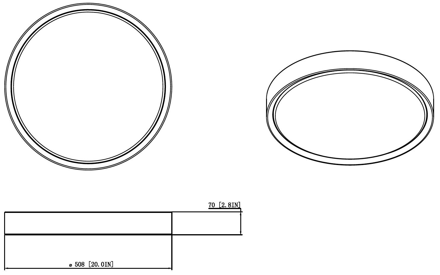 Kawan by Z-Lite Brushed Nickel LED 20 inch 1 Light Flush Mount