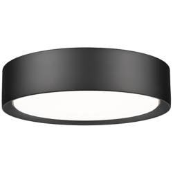 Kawan by Z-Lite Matte Black LED 12 inch 1 Light Flush Mount