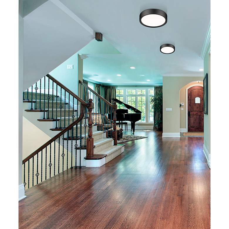 Image 3 Kawan by Z-Lite Matte Black LED 12 inch 1 Light Flush Mount more views