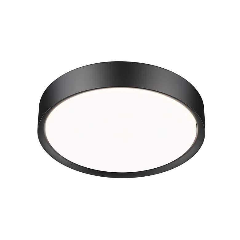 Image 5 Kawan by Z-Lite Matte Black LED 16 inch 1 Light Flush Mount more views