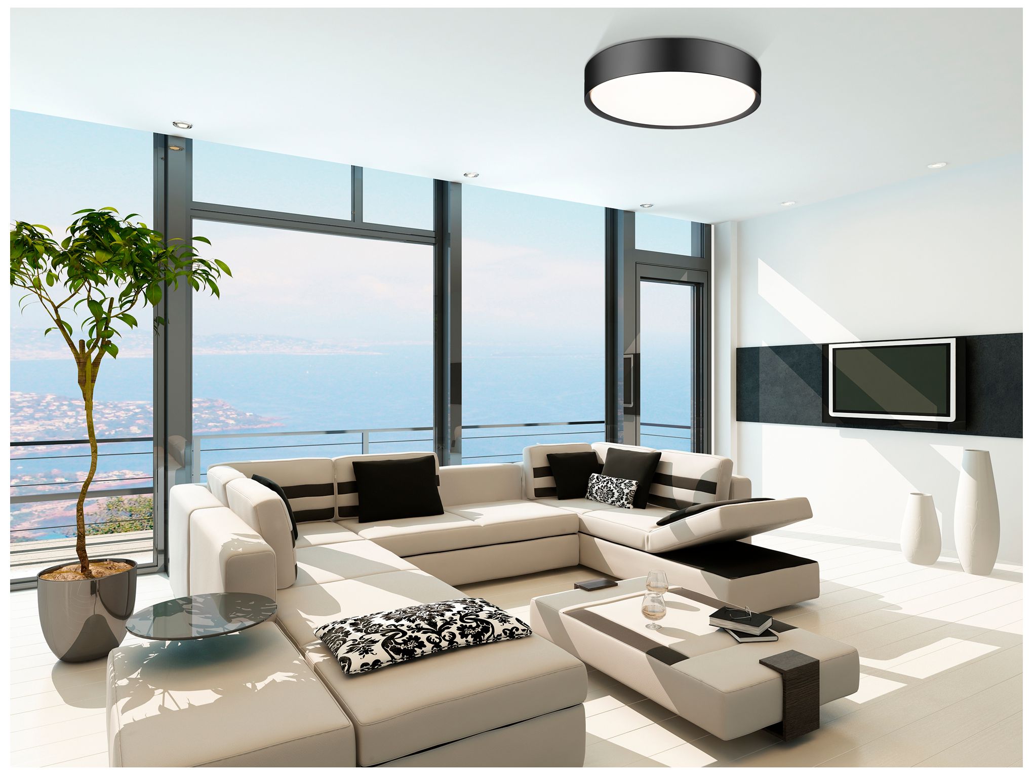 Image 7 Kawan by Z-Lite Matte Black LED 20 inch 1 Light Flush Mount more views