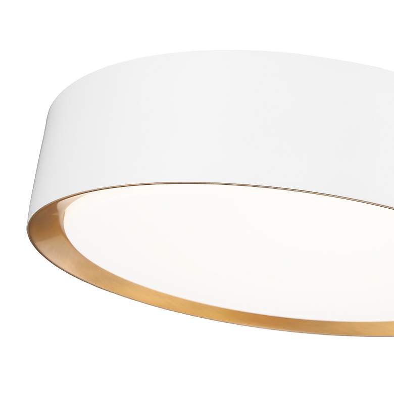 Image 7 Kawan by Z-Lite Matte White + Modern Gold LED 12 inch 1 Light Flush Mount more views