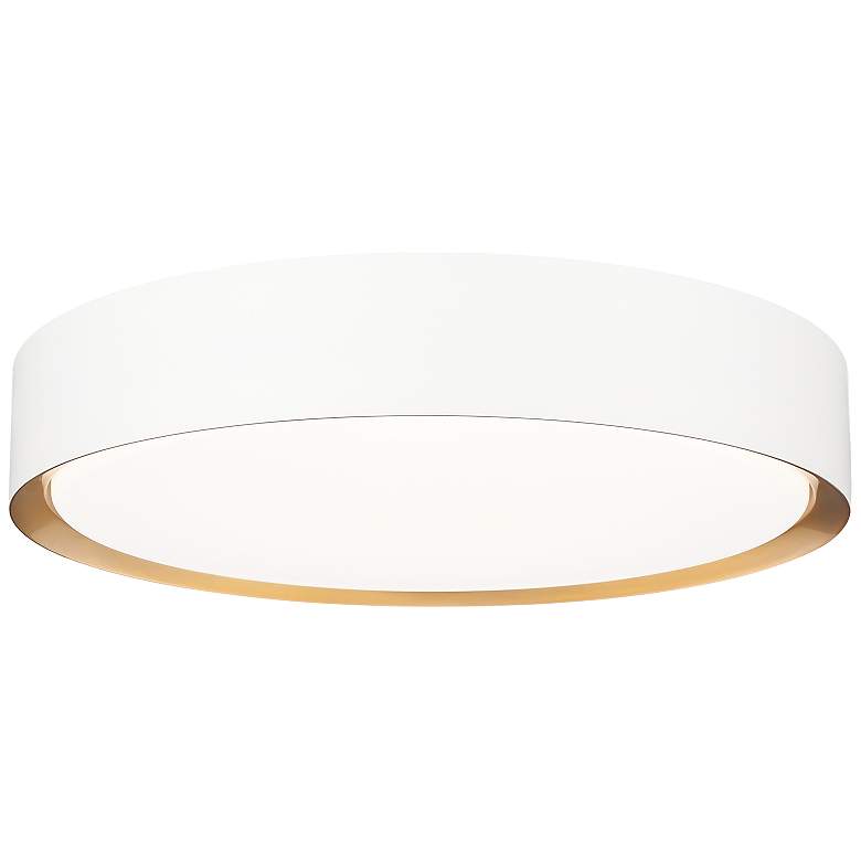 Image 2 Kawan by Z-Lite Matte White + Modern Gold LED 16 inch 1 Light Flush Mount