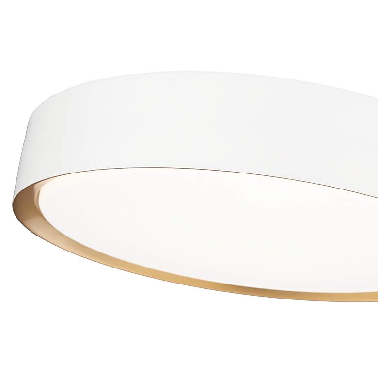 Image 7 Kawan by Z-Lite Matte White + Modern Gold LED 16 inch 1 Light Flush Mount more views