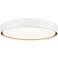 Kawan by Z-Lite Matte White + Modern Gold LED 20 inch 1 Light Flush Mount