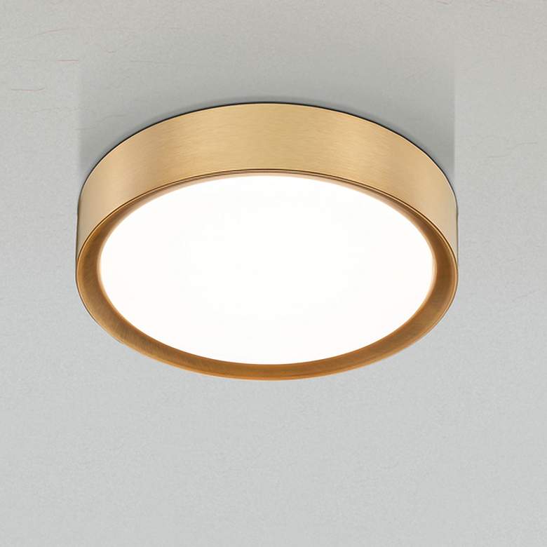 Image 1 Kawan by Z-Lite Modern Gold LED 12 inch 1 Light Flush Mount