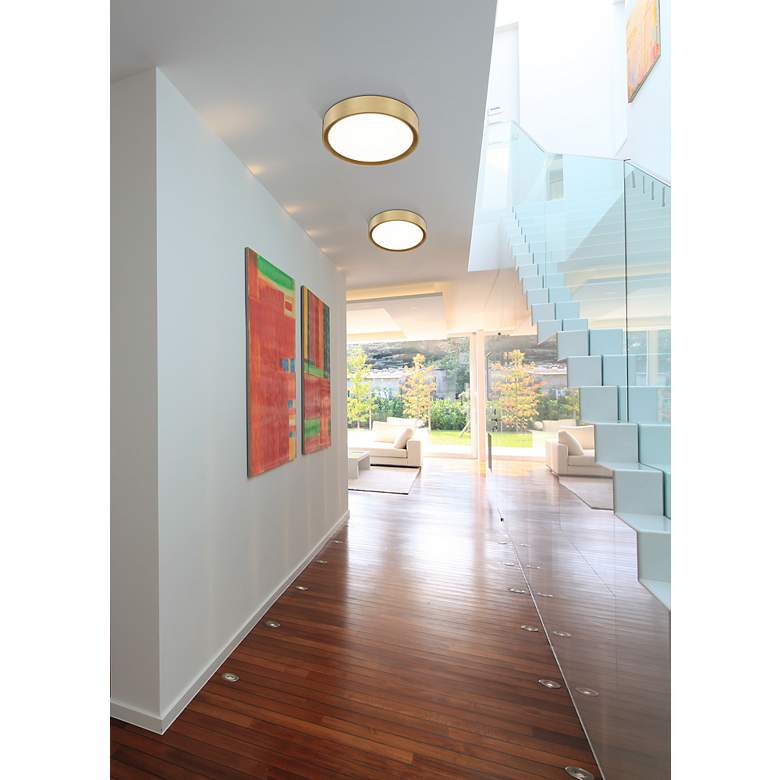 Image 3 Kawan by Z-Lite Modern Gold LED 12 inch 1 Light Flush Mount more views