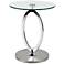 Kay Chrome Glass Top Round Side Table