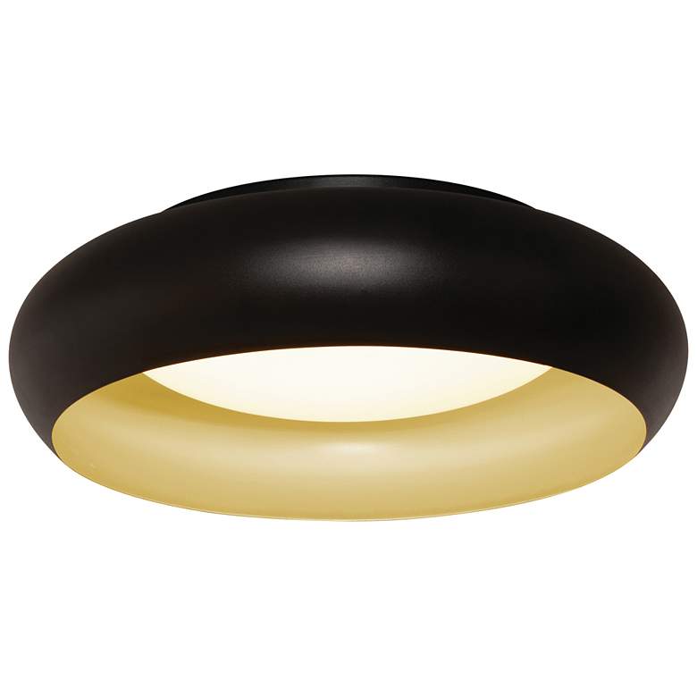 Image 1 Kayce 12" LED Flush Mount - Black Finish