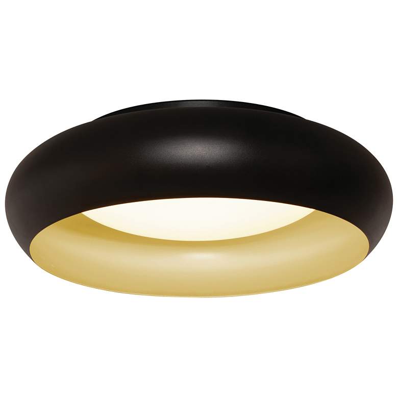 Image 1 Kayce 12 inch LED Flush Mount - Black Finish