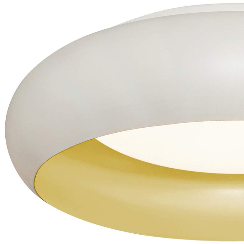 Image 4 Kayce 12" Wide White and Gold LED Ceiling Light more views