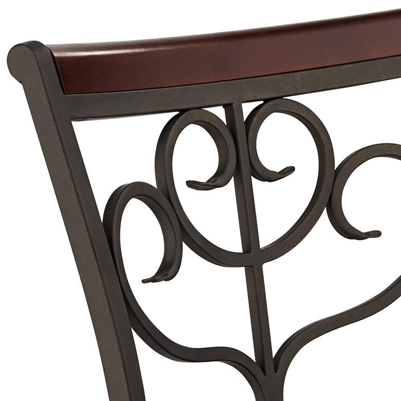Image 3 Kayden 37" Glitter Brown Swivel Bar Stools Set of 2 more views