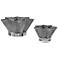 Kayden Star-Shaped Gray Ceramic Decorative Bowls Set of 2