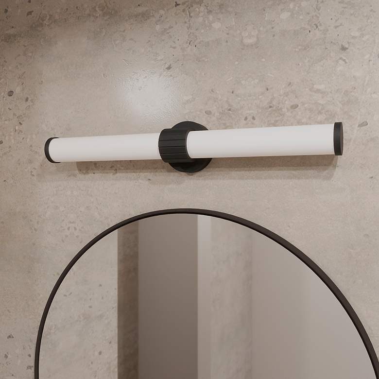 Image 1 Kaye Integrated LED Matte Black Bath Light