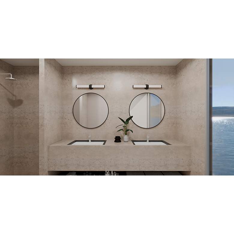 Image 3 Kaye Integrated LED Matte Black Bath Light more views