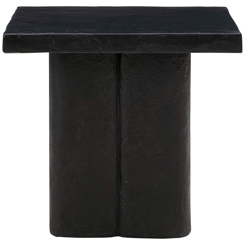 Image 4 Kayla 19 inch Wide Black Concrete Side Table more views