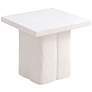 Kayla 19" Wide White Concrete Side Table