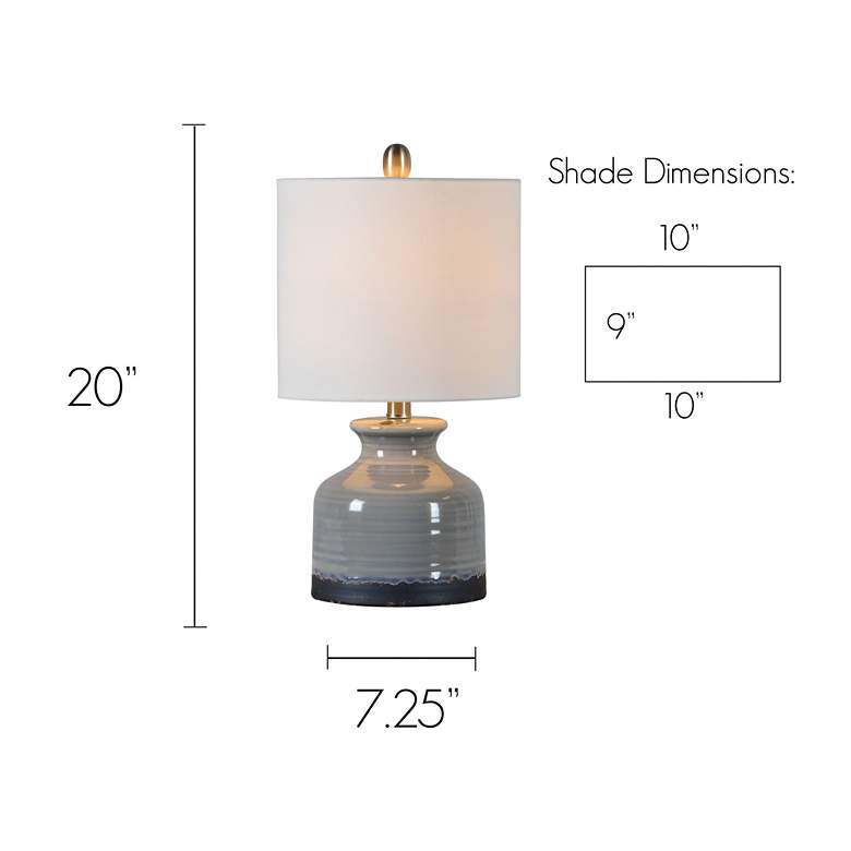 Image 4 Kayla Rustic Gray 20" High Accent Table Lamps Set of 2 more views