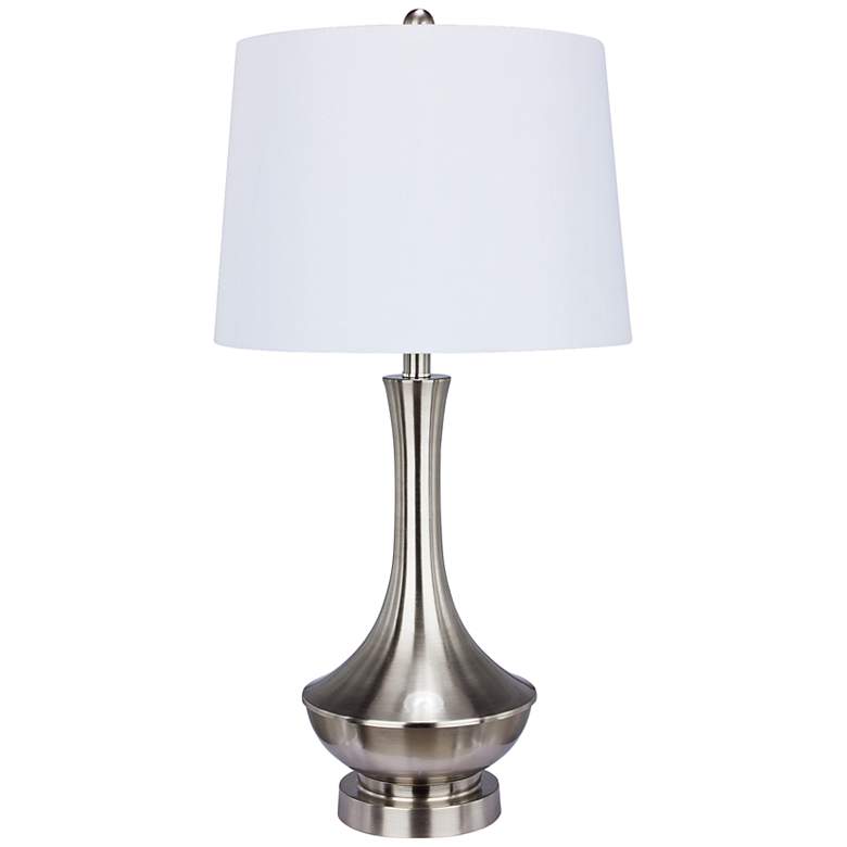 Image 1 Kaylee 30" High Modern Brushed Steel Metal Table Lamp
