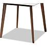 Kaylee 31 1/2"W Walnut Brown Wood and Marble Dining Table