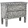 Kaylee's Garden 34" Wide Bone Inlay Floral Pattern 2-Drawer Chest