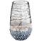 Kaylin Small Blue and Tan 9 1/4" High Glass Vase