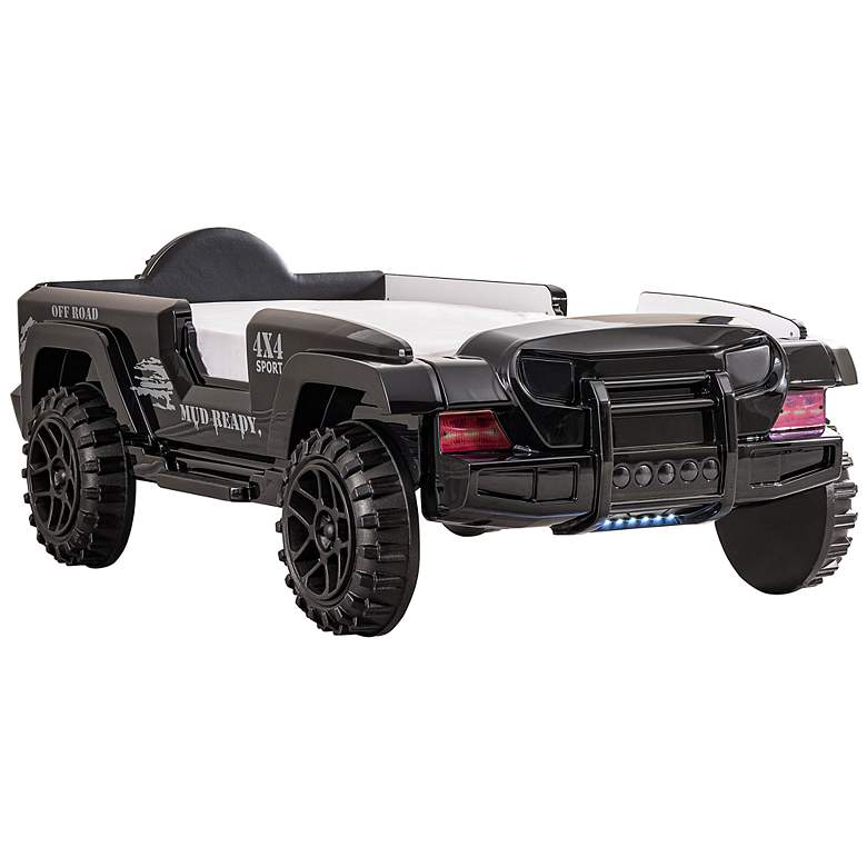 Image 4 Kaylo Black Off-Road SUV Kids Bed with LED Lights and Sound more views