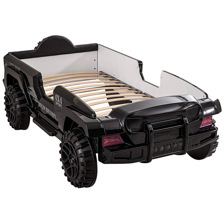 Image 6 Kaylo Black Off-Road SUV Kids Bed with LED Lights and Sound more views