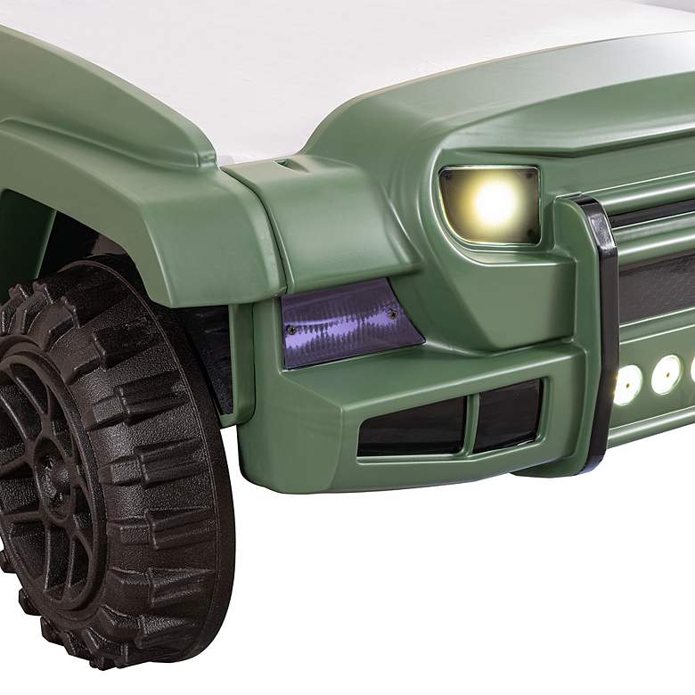 Image 3 Kaylo Green Off-Road SUV Kids Bed with LED Lights and Sound more views