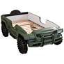 Kaylo Green Off-Road SUV Kids Bed with LED Lights and Sound