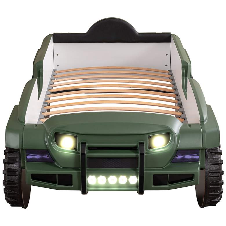 Image 6 Kaylo Green Off-Road SUV Kids Bed with LED Lights and Sound more views