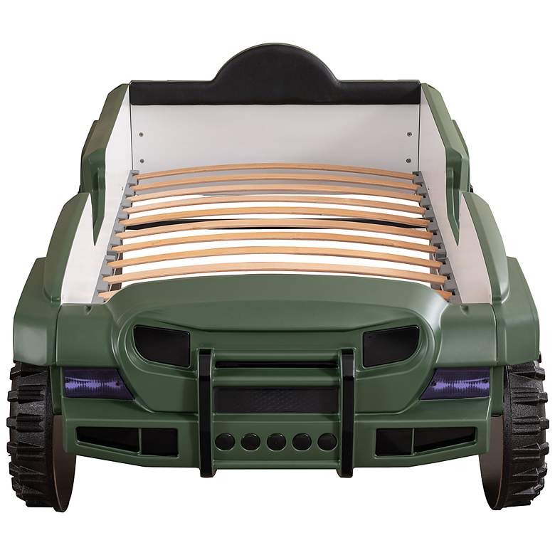 Image 7 Kaylo Green Off-Road SUV Kids Bed with LED Lights and Sound more views