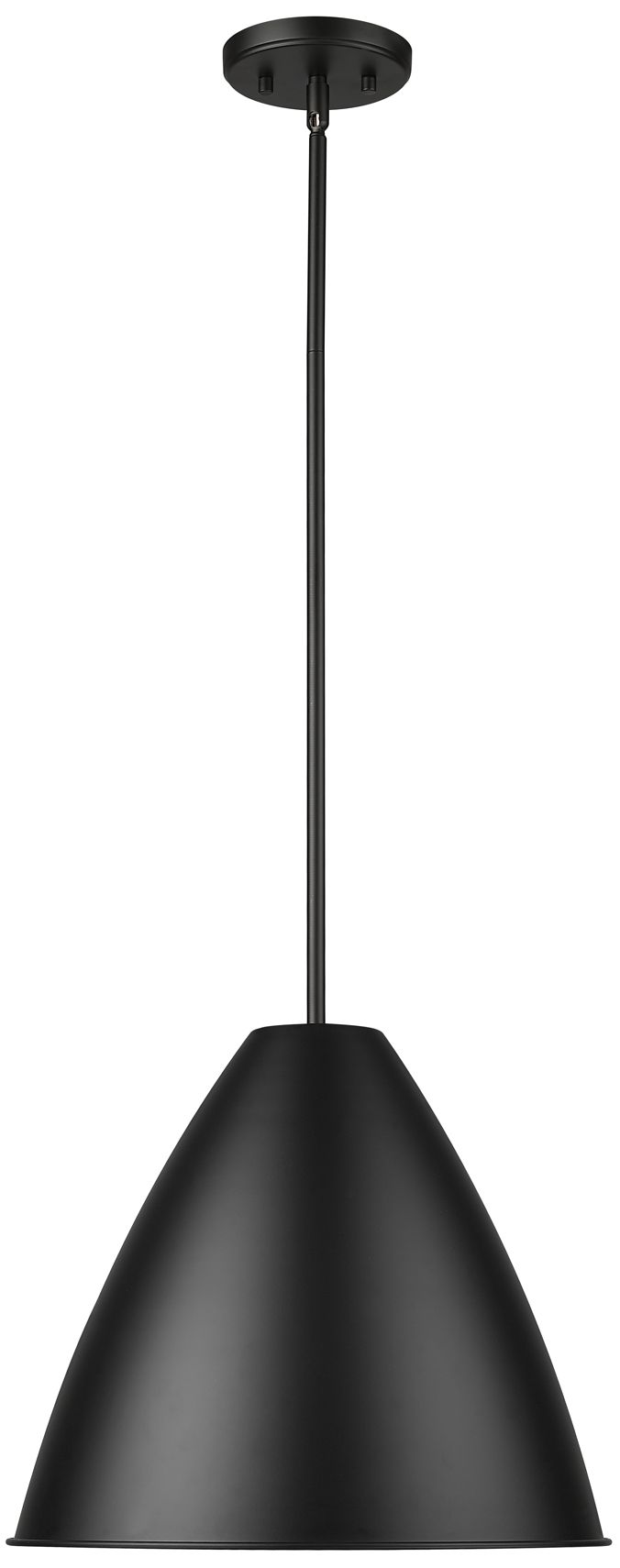 Image 2 Kayman 15" Wide Matte Black Pendant Light more views