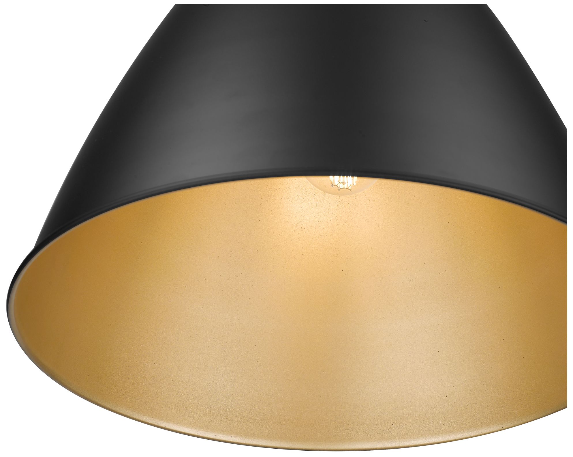 Image 3 Kayman 15" Wide Matte Black Pendant Light more views