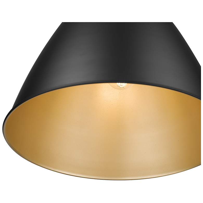 Image 3 Kayman 15" Wide 1-Light Pendant in Matte Black more views