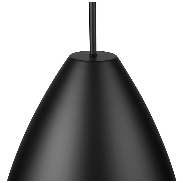Image 4 Kayman 15" Wide 1-Light Pendant in Matte Black more views