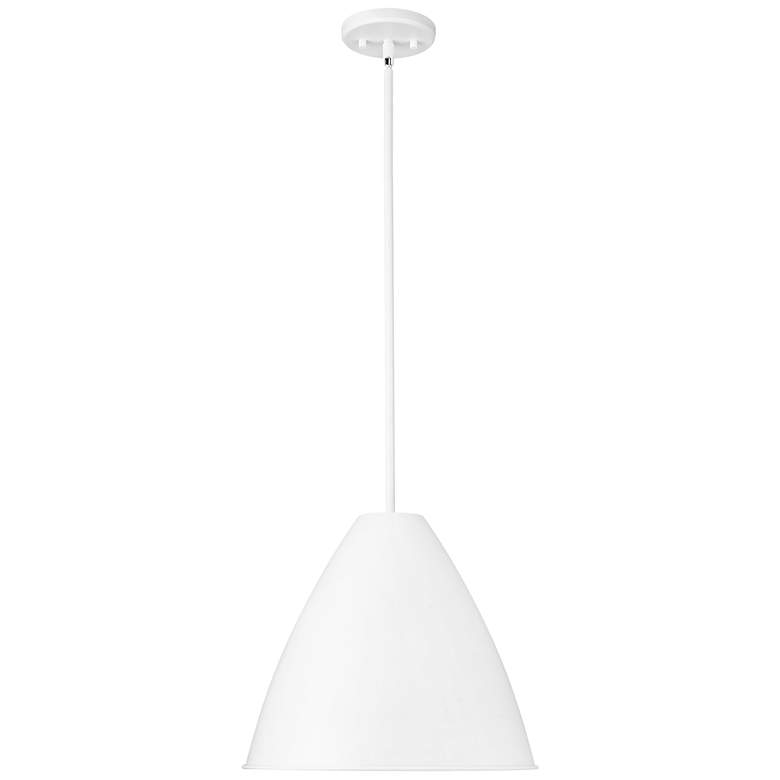 Image 2 Kayman 15" Wide 1-Light Pendant in Matte White more views