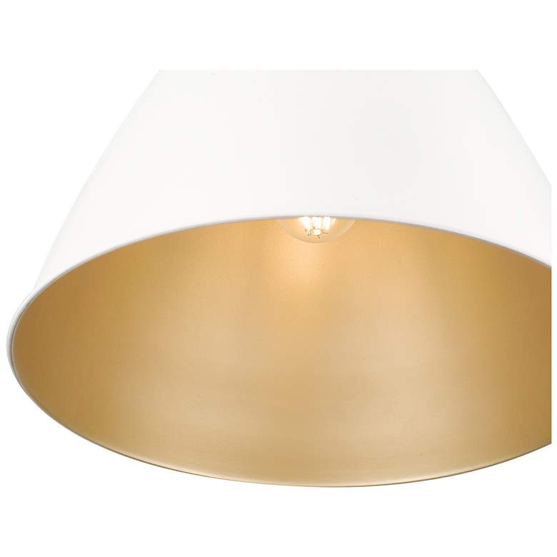 Image 3 Kayman 15" Wide 1-Light Pendant in Matte White more views