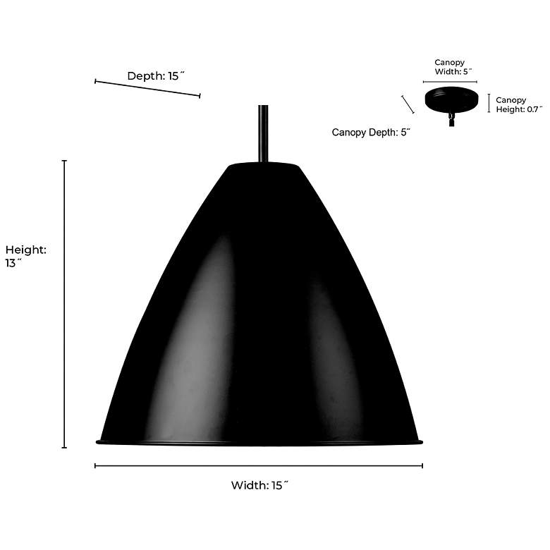 Image 7 Kayman 15" Wide 1-Light Pendant in Matte White more views