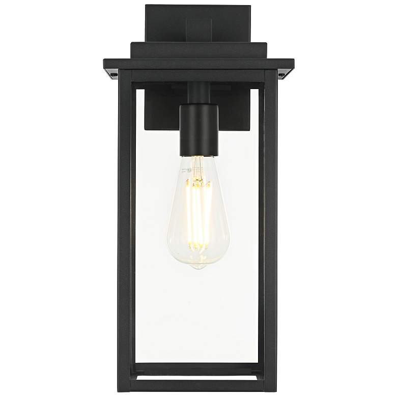Image 1 Kaysen 15" High Black Outdoor Wall Light