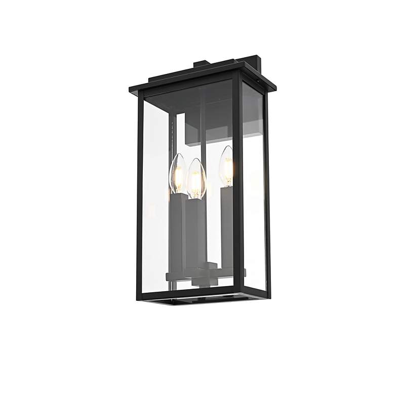 Image 4 Kaysen 18" High Black 3-Light Outdoor Wall Light more views