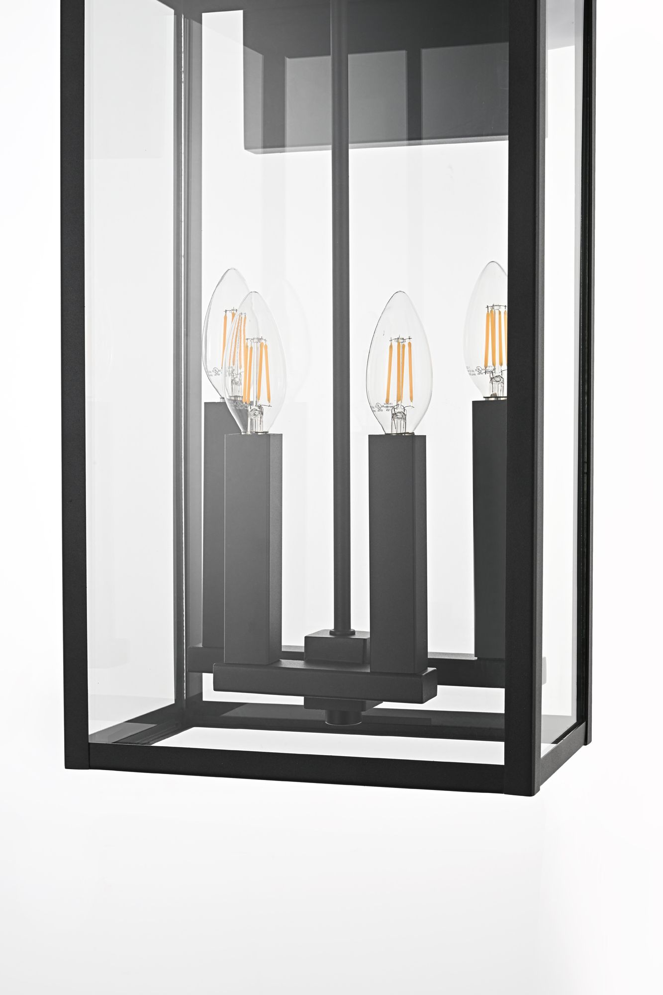 Kaysen 21" High Black 4-Light Outdoor Wall Light